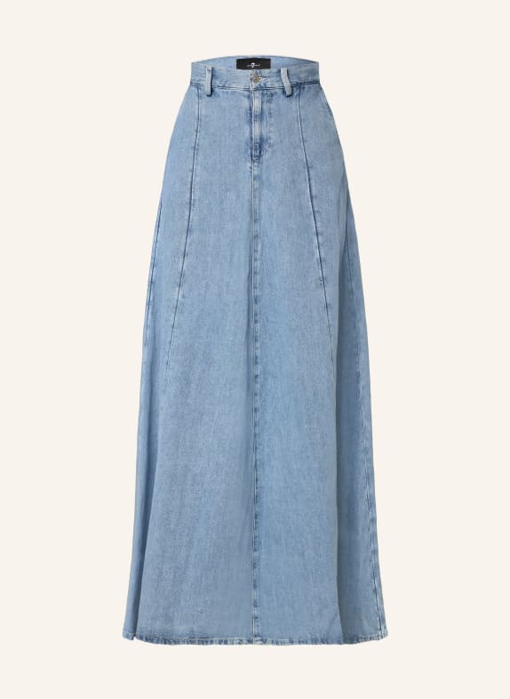 7 for all mankind Jeansrok DRAMA SKIRT met linnen BLAUW