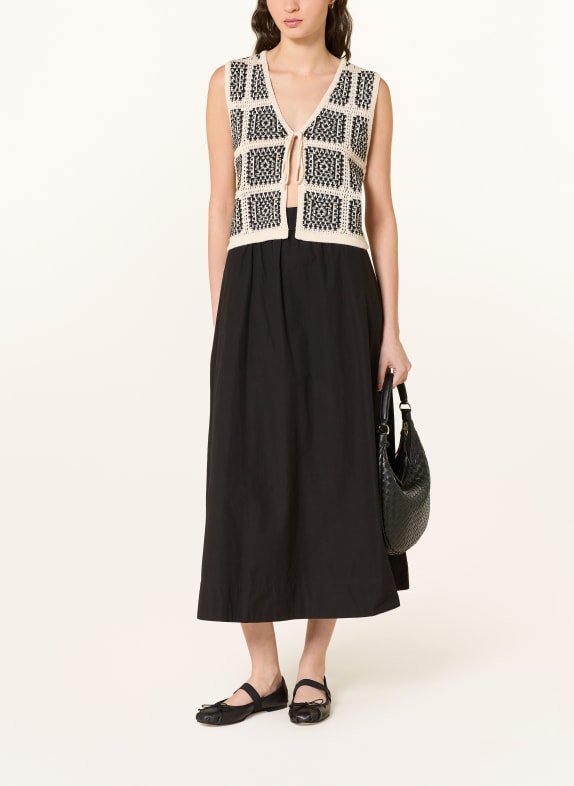 ONLY Strickweste SCHWARZ / ECRU