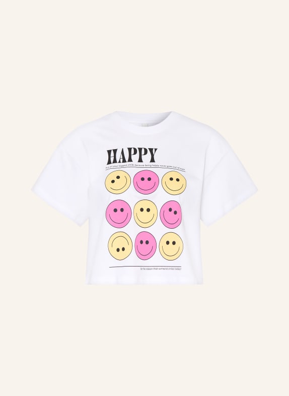 ONLY T-Shirt WEISS / PINK / GELB