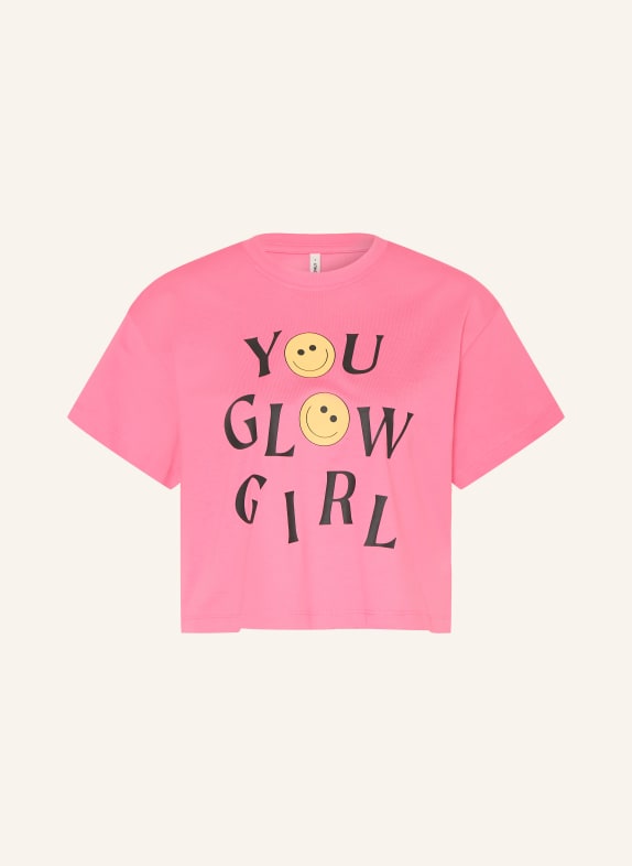 ONLY T-Shirt PINK / GELB