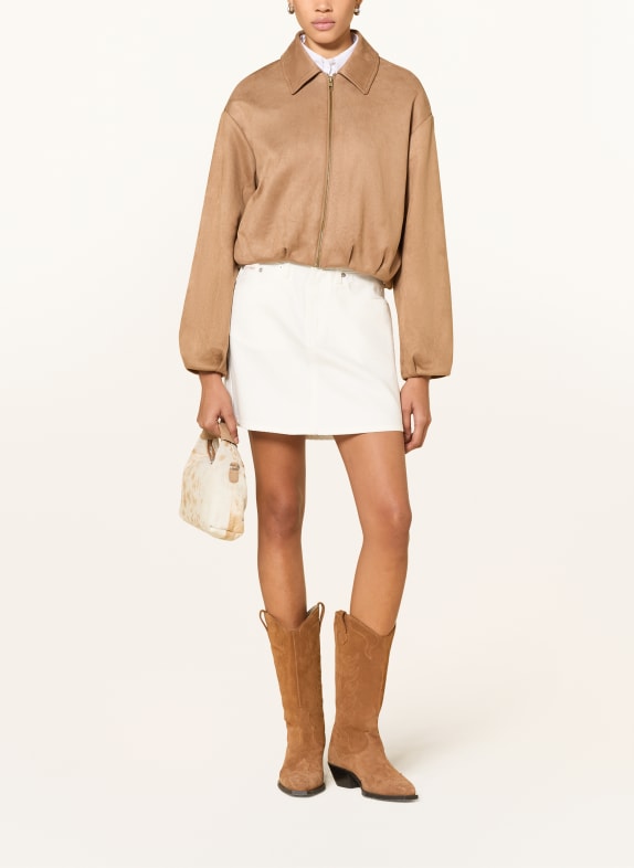 ONLY Jas met leerlook BRUIN