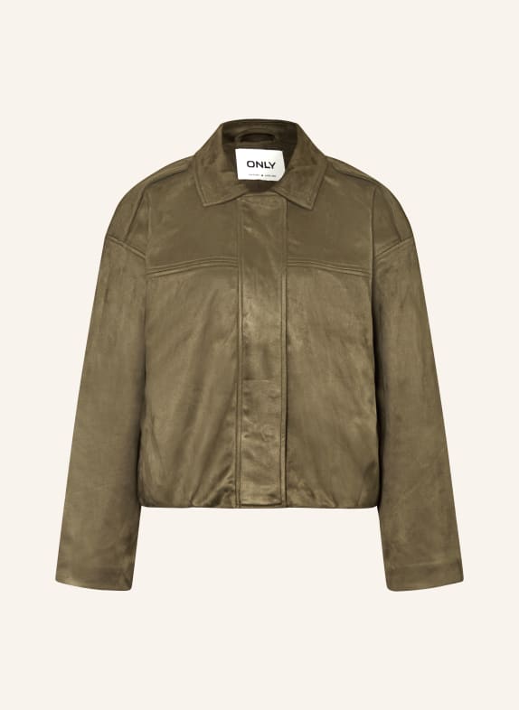ONLY Blouson met leerlook KAKI