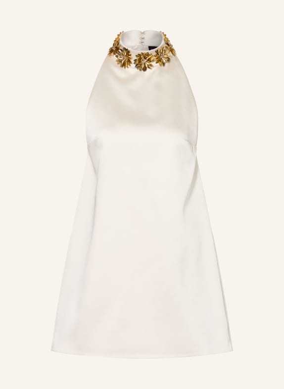 RETROFÊTE Cocktailkleid GIACINTA mit Schmucksteinen CREME / GOLD