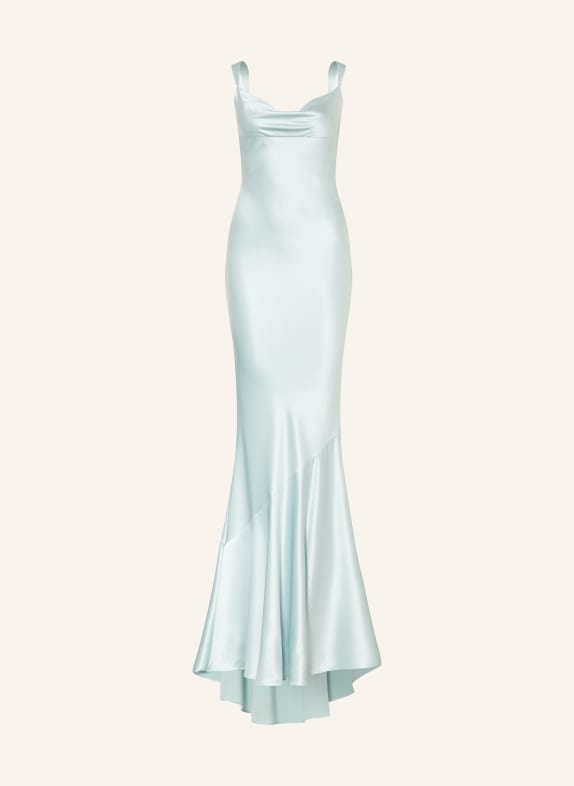 RETROFÊTE VINICIA evening dress with flounces LIGHT BLUE