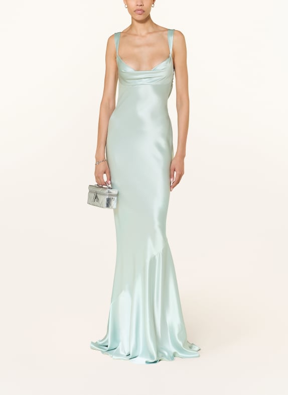 RETROFÊTE Abendkleid VINICIA mit Volants HELLBLAU