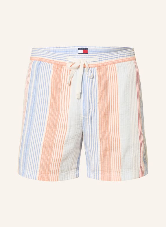 TOMMY JEANS Shorts CREME / ORANGE / BLAU