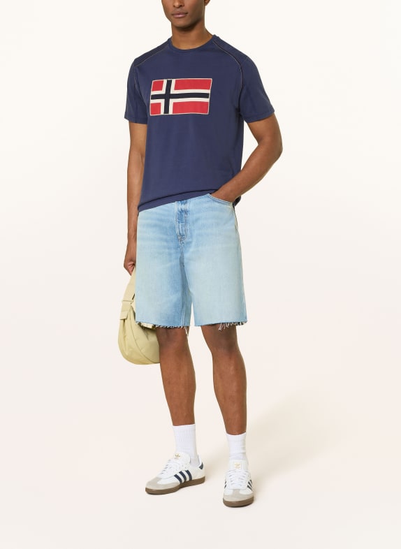 NAPAPIJRI T-shirt S-REFLECT DONKERBLAUW / ROOD / WIT