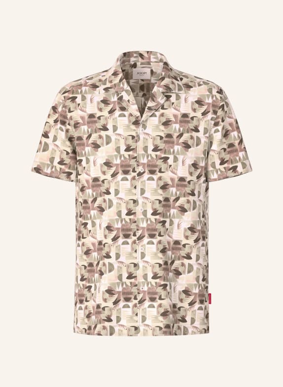 JOOP! JEANS Resorthemd HANES Regular Fit BRUIN / CRÈME / ZWART