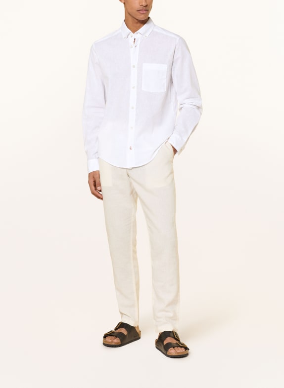 JOOP! JEANS HALi Regular Fit overhemd met linnen WIT