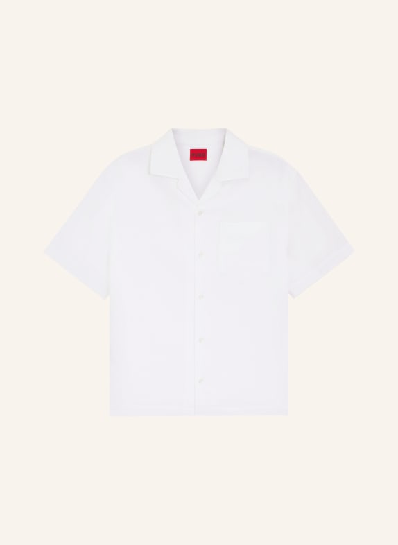 HUGO EXOLINO Comfort Fit resort shirt WHITE