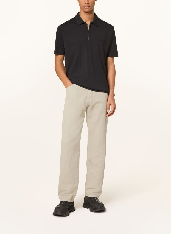 C.P. COMPANY Jersey-poloshirt ZWART