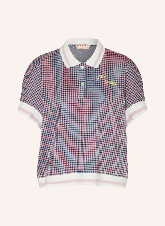 MARNI Jersey-Poloshirt ROSÉ / WEISS / SCHWARZ