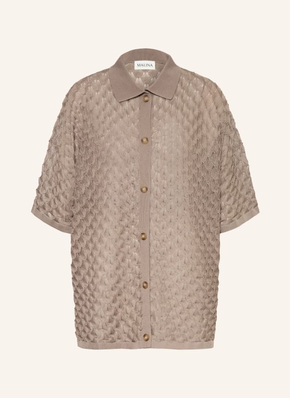 MALINA Oversized gebreide blouse MOA TAUPE