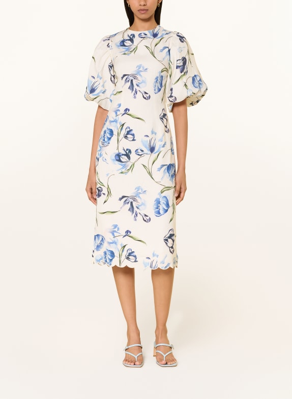 MALINA Sukienka VICTORIA KREMOWY / ZIELONY / NIEBIESKI