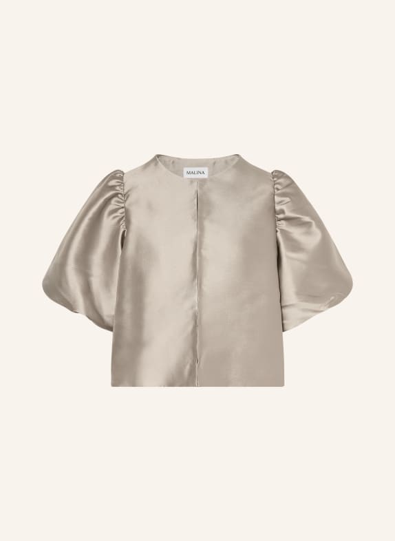 MALINA Blusenshirt CLEO aus Satin TAUPE