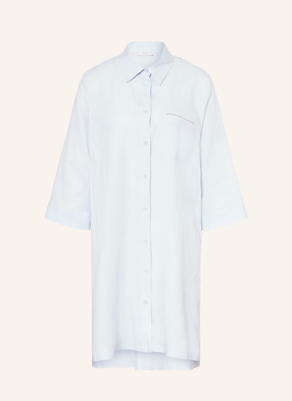 PESERICO Chemisier en lin à manches 3/4 BLEU CLAIR