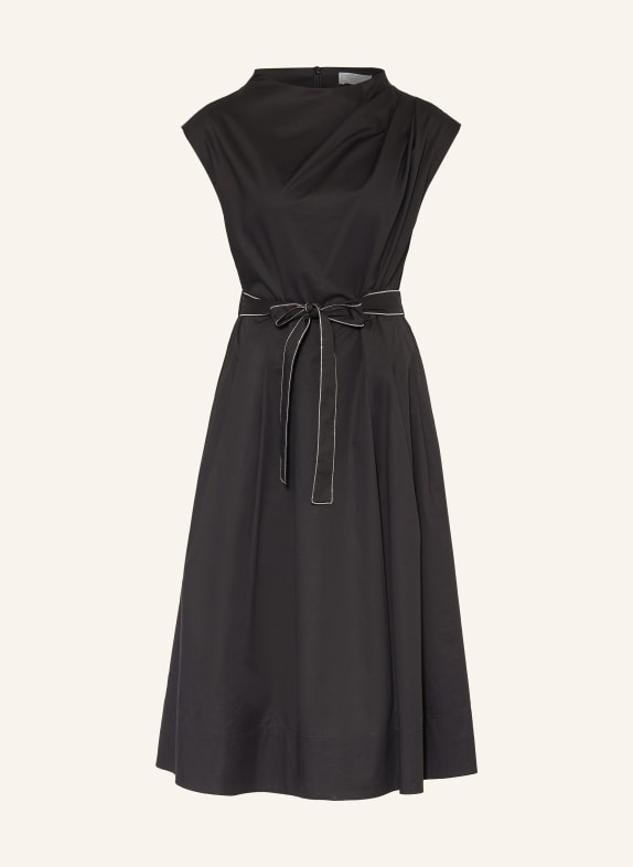 PESERICO Kleid mit Schmucksteinen SCHWARZ