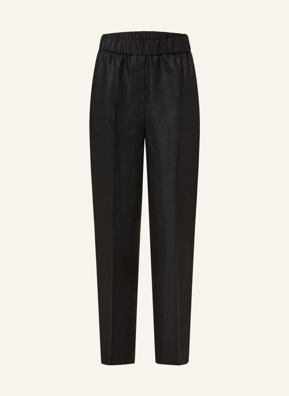 PESERICO Pantalon 7/8 avec pierres décoratives BLEU FONCÉ / ARGENT