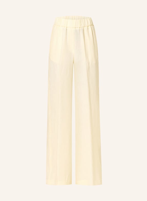 PESERICO Pantalon Marlene en lin JAUNE CLAIR