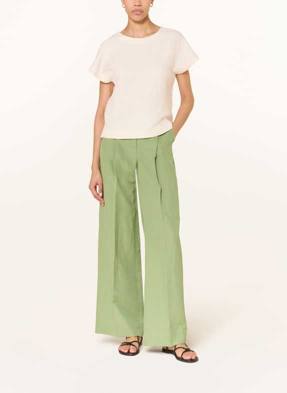 LUISA CERANO Bluse med hør CREME