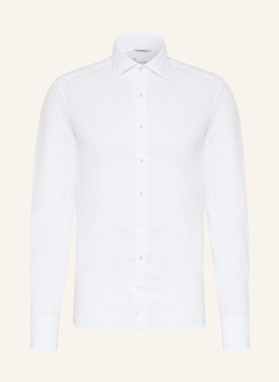 Stenströms Linnen overhemd met slanke pasvorm WIT