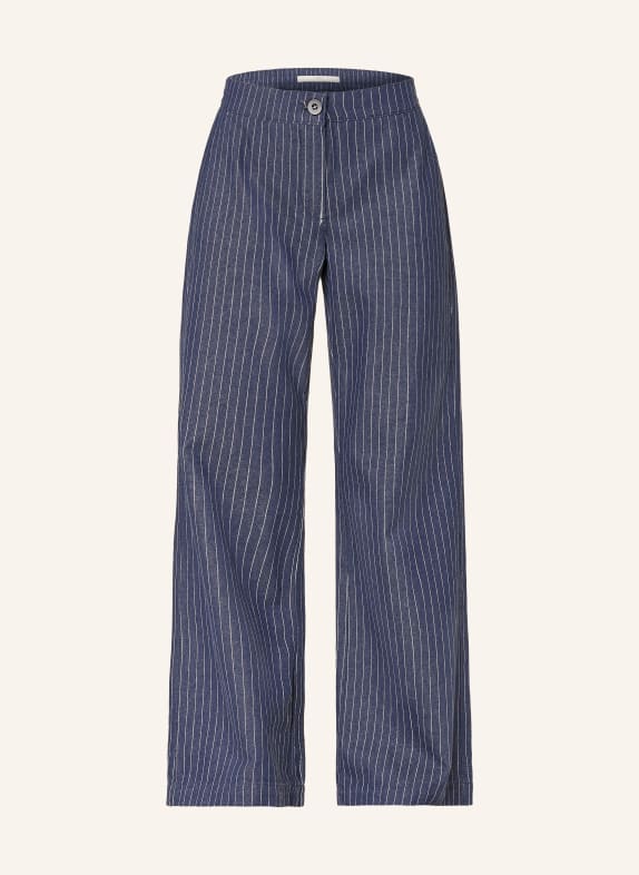 LANIUS Marlenehose DUNKELBLAU / WEISS