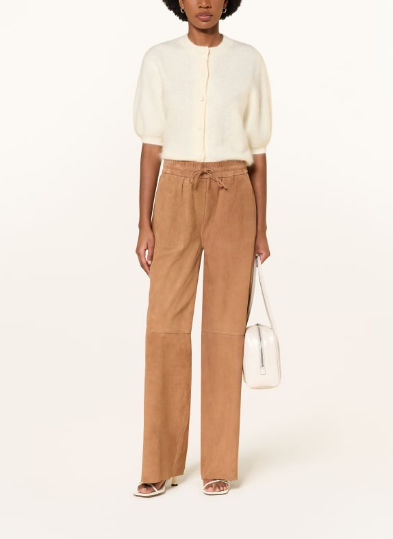 STUDIO AR Leren broek NADIA COGNAC
