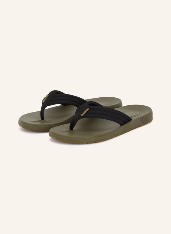 TOMMY HILFIGER separator palców OLIWKOWY / CZARNY