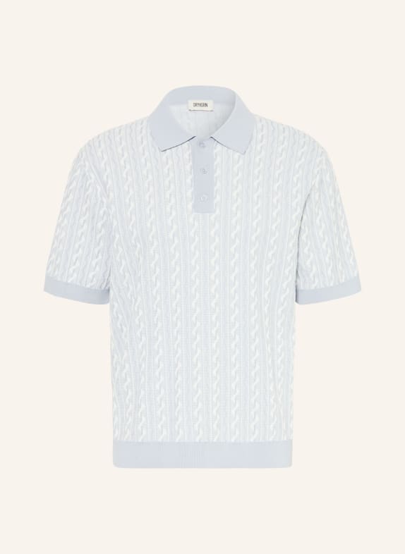 DRYKORN Strick-Poloshirt TAMIAN Relaxed Fit HELLBLAU / WEISS