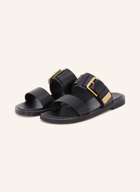 Marc O'Polo klapki CZARNY / ZŁOTY / BIAŁY