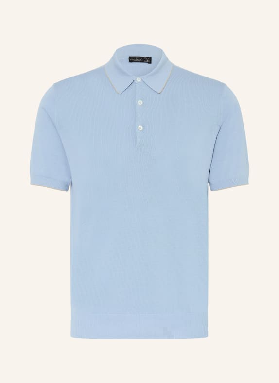 van Laack Polo en maille VL-SANDRO-SBF BLEU CLAIR