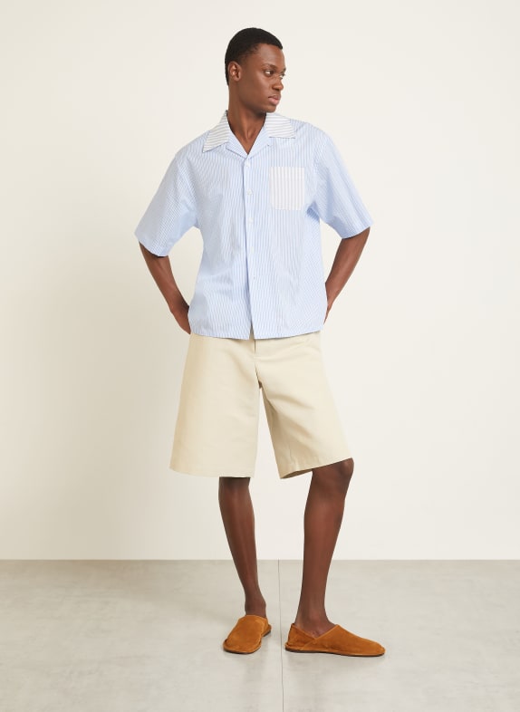 MARNI Resorthemd Comfort Fit LICHTBLAUW / BLAUW / WIT