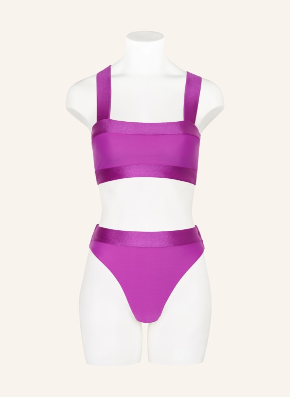 GOLDBERGH Bikinibroekje met hoge taille OCEANE LILAS FLUO