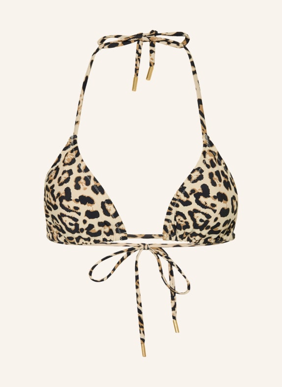 GOLDBERGH Triangel-Bikini-Top ELIXER BEIGE / HELLBRAUN / SCHWARZ