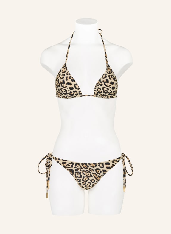GOLDBERGH Driehoekige bikinitop ELIXER BEIGE / LICHTBRUIN / ZWART