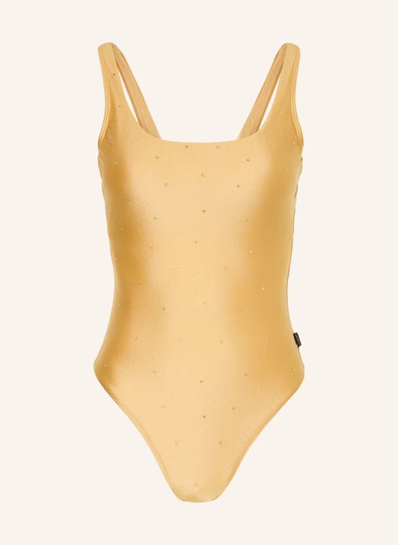 GOLDBERGH Badepak BREEZEA met strass-steentjes GOUD