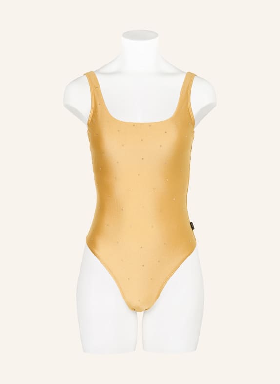 GOLDBERGH Badepak BREEZEA met strass-steentjes GOUD