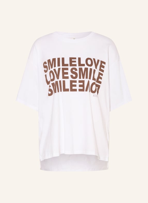 10DAYS T-Shirt WEISS / DUNKELBRAUN