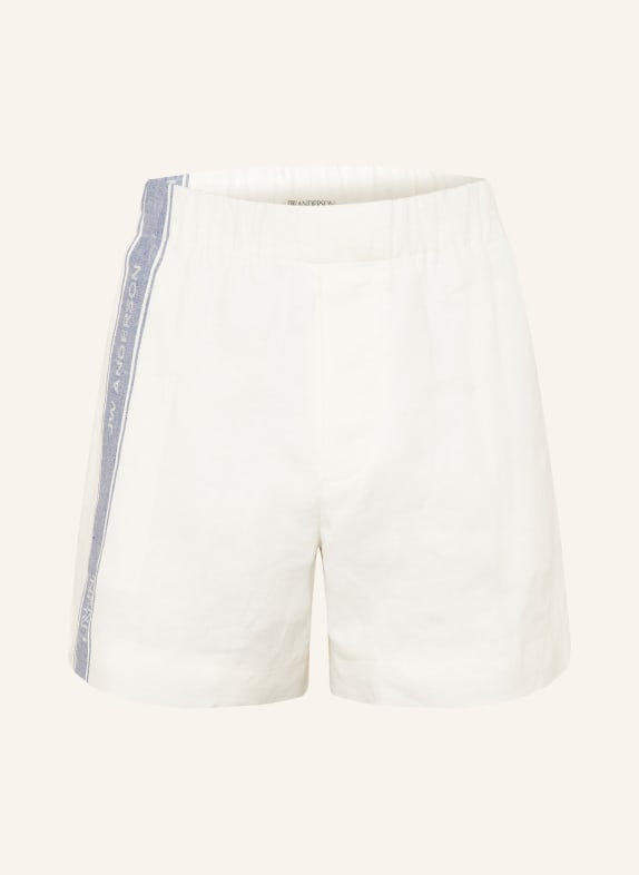 JW ANDERSON linen shorts ECRU / DARK BLUE