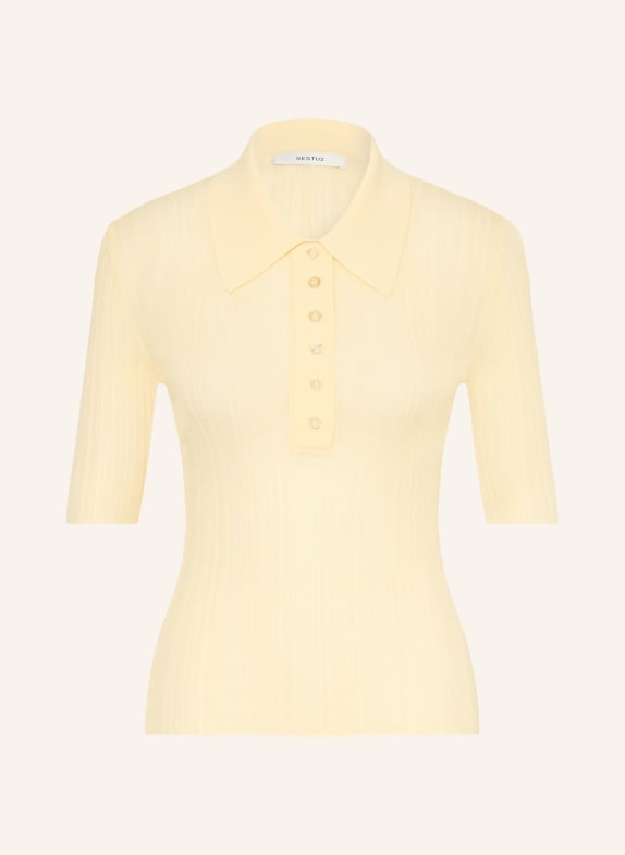 GESTUZ Strick-Poloshirt GZCLENE HELLGELB