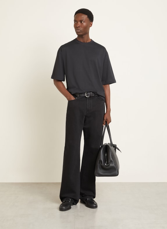 JACQUEMUS Tričko LE TSHIRT ROND CARRE ČERNÁ