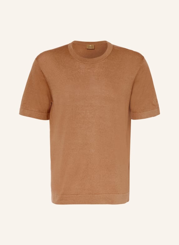 MOS MOSH Gallery Strickshirt MMGCROWE mit Leinen COGNAC
