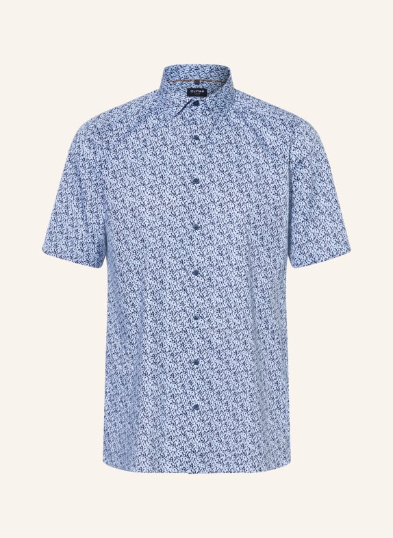 OLYMP Kurzarm-Hemd Luxor modern fit DUNKELBLAU / HELLBLAU