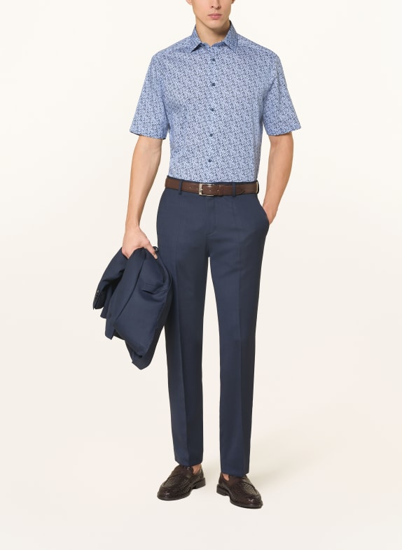 OLYMP Kurzarm-Hemd Luxor modern fit DUNKELBLAU / HELLBLAU