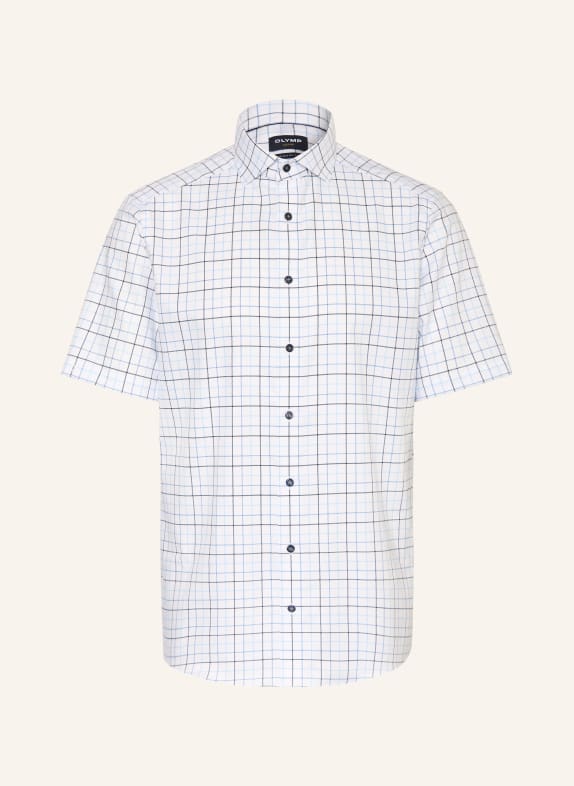 OLYMP Kurzarm-Hemd Luxor modern fit WEISS / DUNKELGRAU / HELLBLAU