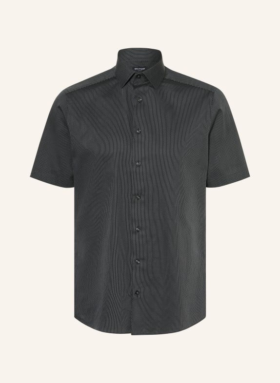 OLYMP Chemise à manches courtes Luxor coupe moderne GRIS FONCÉ / GRIS