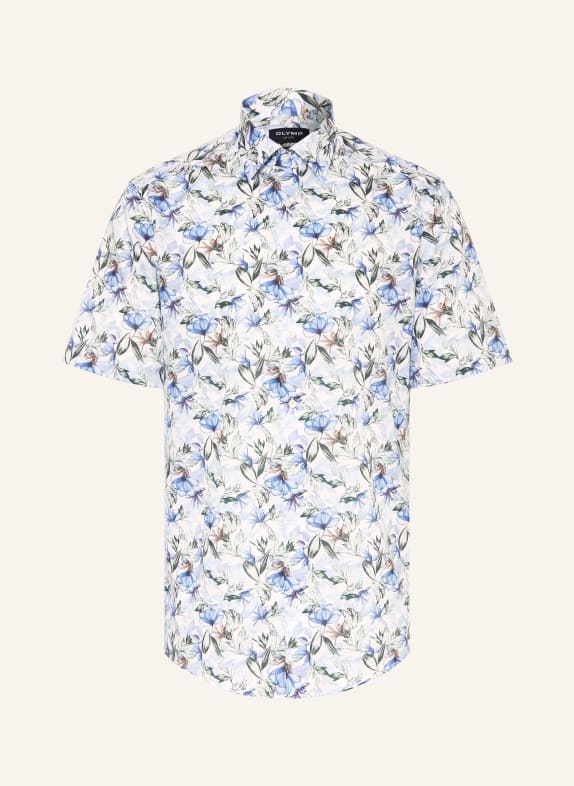 OLYMP Kurzarm-Hemd Luxor modern fit HELLBLAU / BRAUN / GRÜN