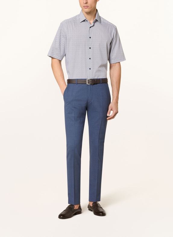 OLYMP Kurzarm-Hemd Luxor comfort fit WEISS / DUNKELBLAU