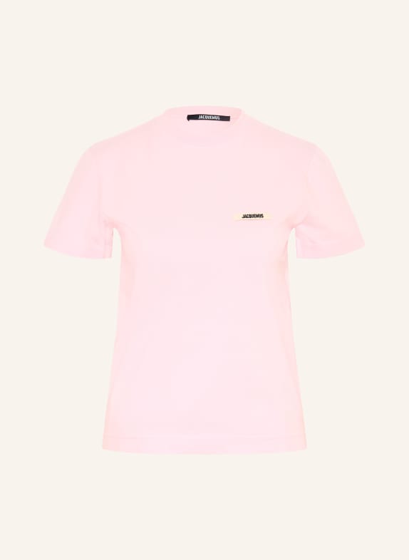 JACQUEMUS Koszulka LE T-SHIRT GROS GRAIN RÓŻOWY