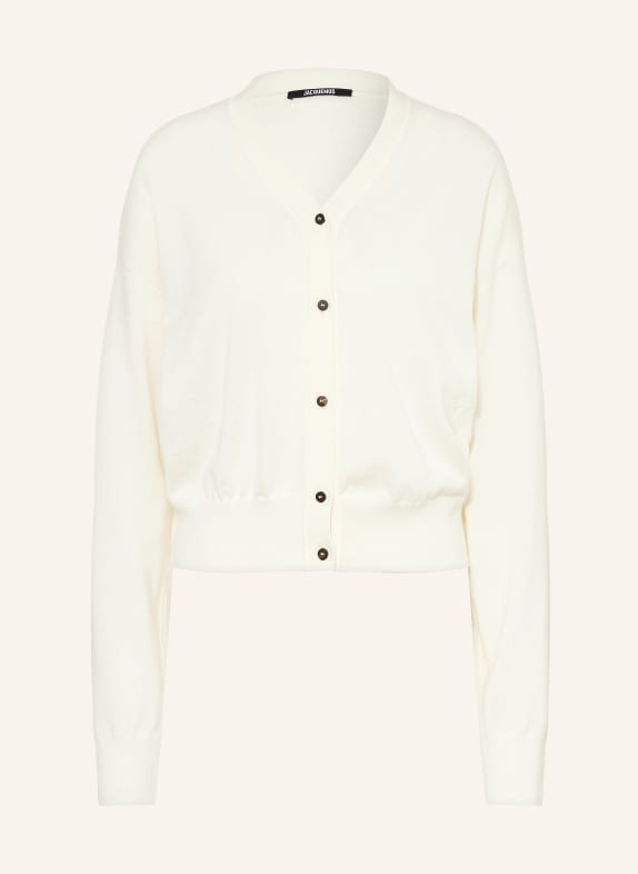 JACQUEMUS Strickjacke LE CARDIGAN J aus Merinowolle CREME